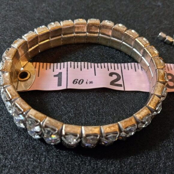 Rhinestone Bracelet and (2) Rinestone Earrings - Picture 3 of 7
